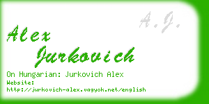 alex jurkovich business card